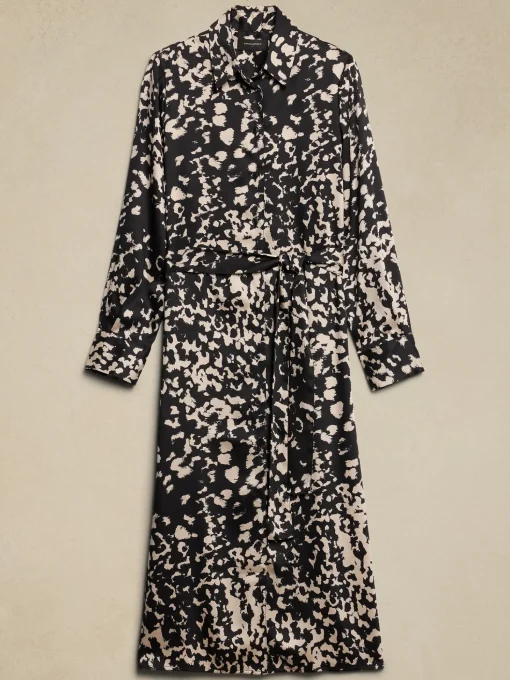 Tie-Waist Midi Shirtdress