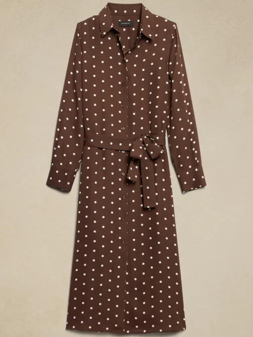 Tie-Waist Midi Shirtdress