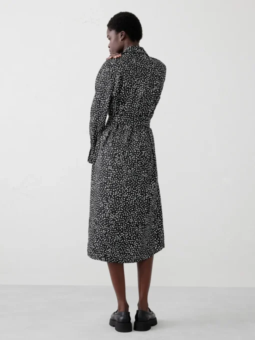 Tie-Waist Midi Shirtdress