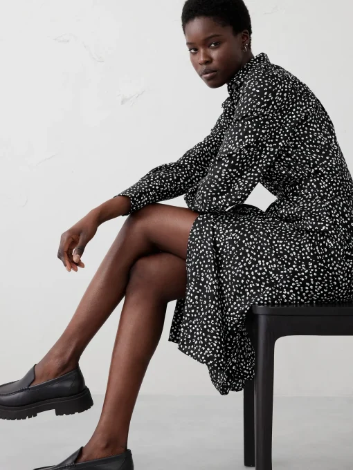 Tie-Waist Midi Shirtdress