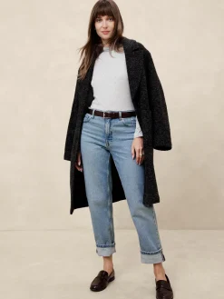 Tissue Rayon Mock-Neck Top