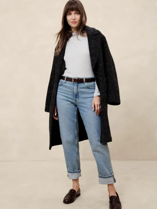 Tissue Rayon Mock-Neck Top