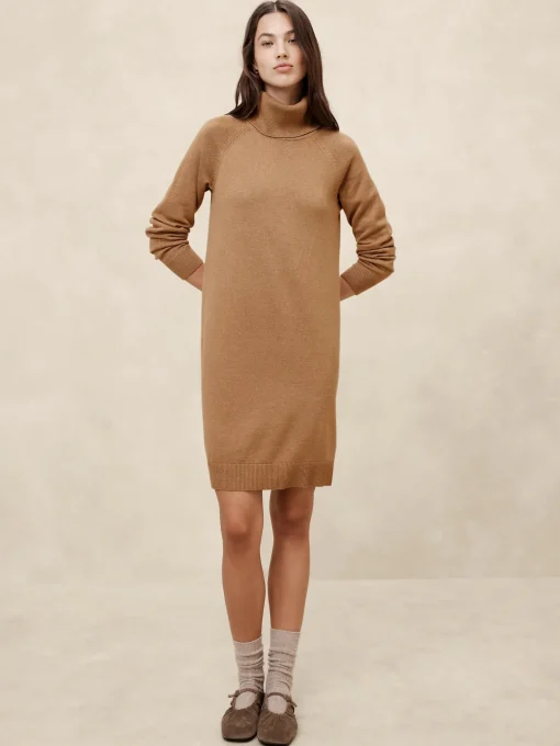 Turtle-Neck Sweater Dress