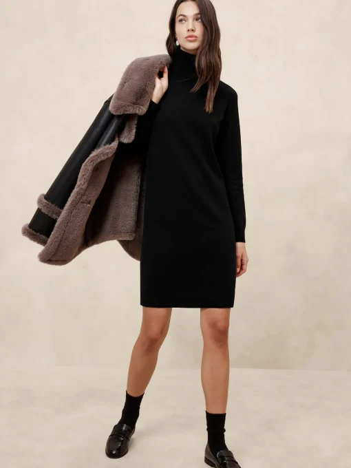Turtle-Neck Sweater Dress