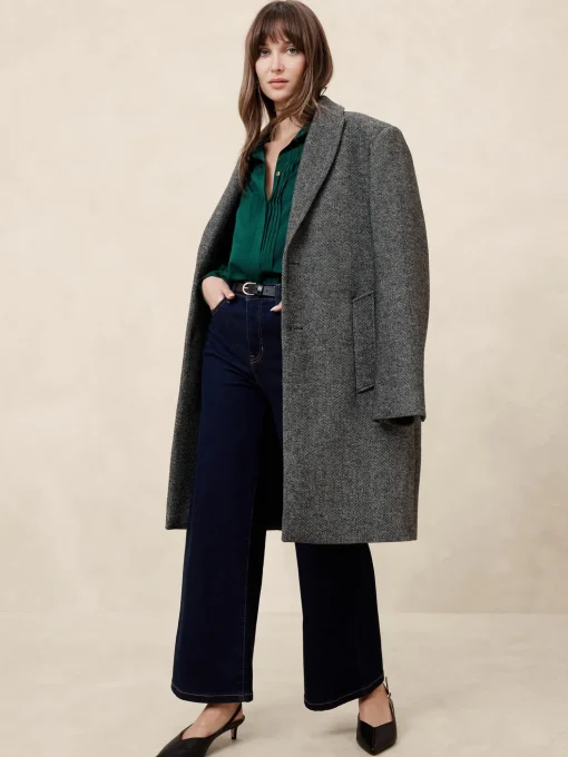 Tuxedo-Front Blouse