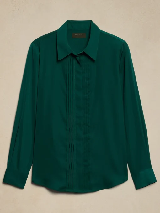Tuxedo-Front Blouse