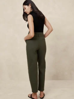 Twill Belted Tapered Pant