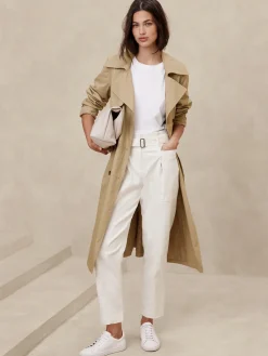 Twill Belted Tapered Pant