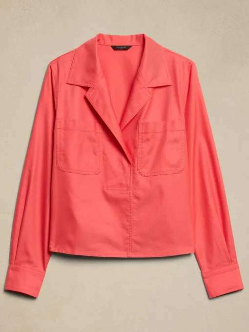 Twill Collared Pocket Shirt