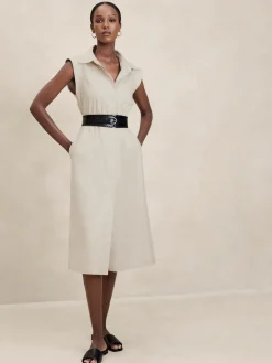 Twill Midi Shirtdress