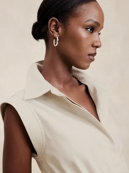 Twill Midi Shirtdress