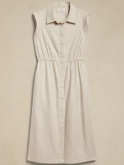 Twill Midi Shirtdress