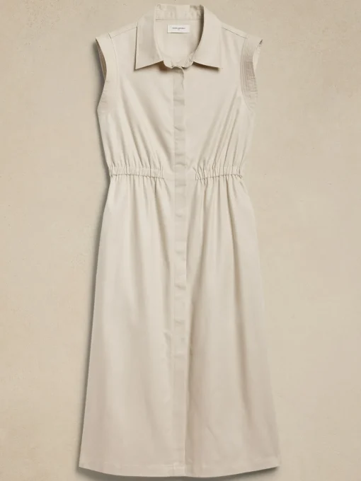 Twill Midi Shirtdress