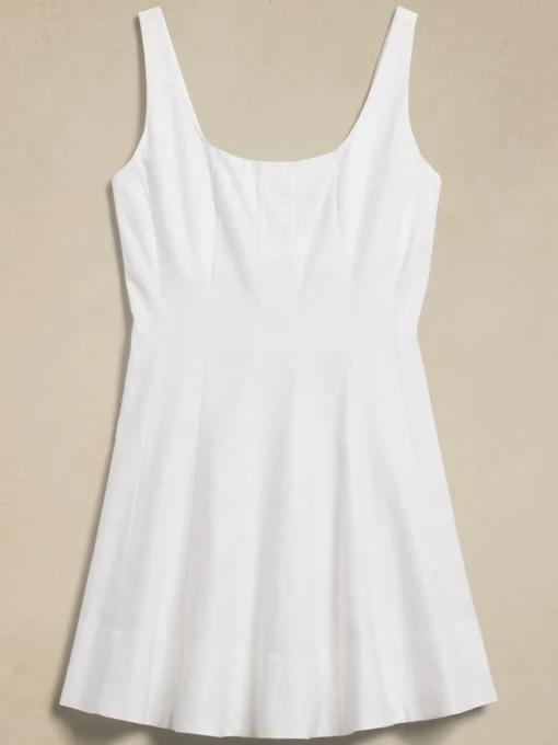 Twill Seamed Mini Dress