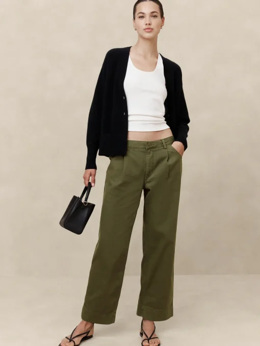 Twill Straight Pull-On Pant