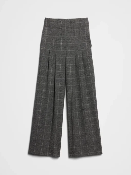 Ultra High-Rise Wide-Leg Flannel Trouser