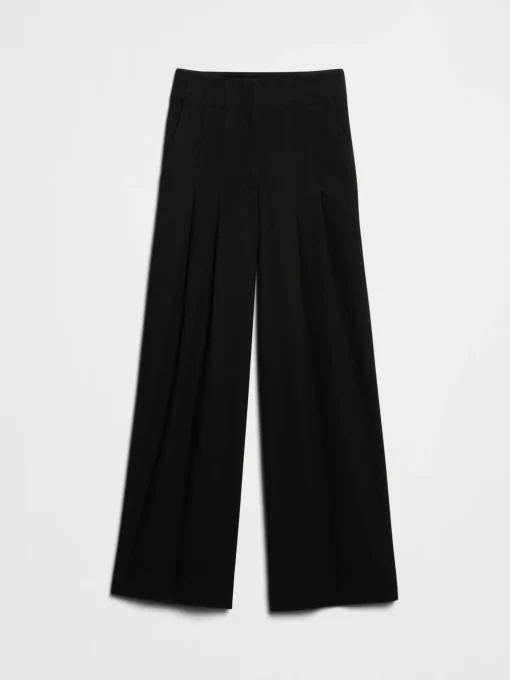 Ultra High-Rise Wide-Leg Flannel Trouser
