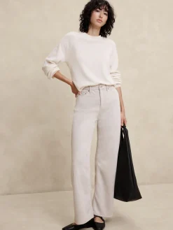 Ultra High-Rise Wide-Leg Vegan Suede Pant