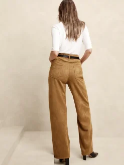 Ultra High-Rise Wide-Leg Vegan Suede Pant