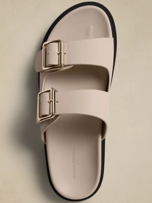 Vegan Leather Buckle Sandal