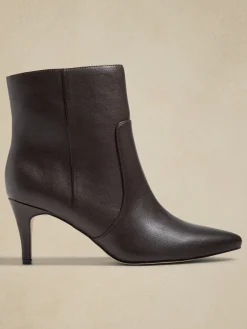 Vegan Leather Heeled Bootie