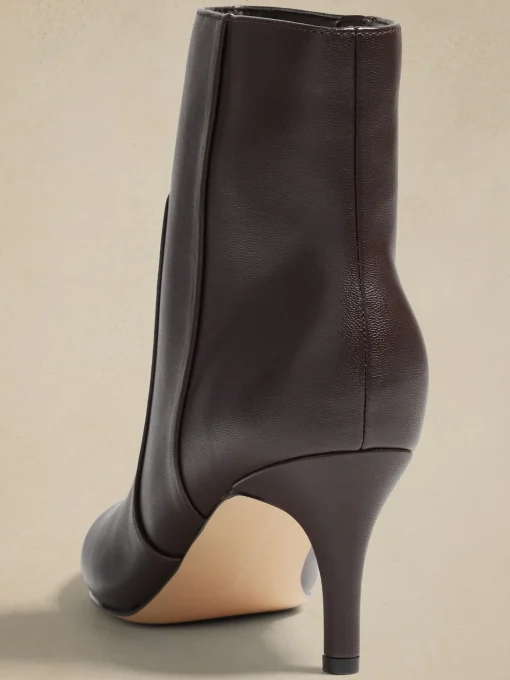Vegan Leather Heeled Bootie