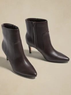 Vegan Leather Heeled Bootie