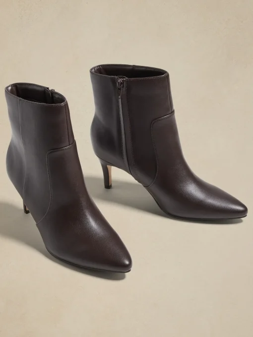 Vegan Leather Heeled Bootie