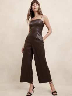 Vegan Leather Jumpsuit