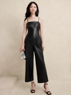 Vegan Leather Jumpsuit