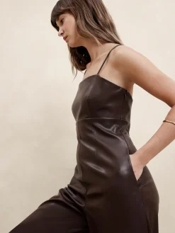 Vegan Leather Jumpsuit