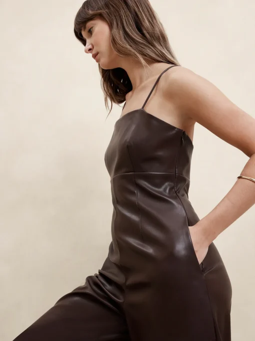 Vegan Leather Jumpsuit