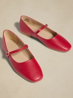 Vegan Leather Maryjane Ballet Flat