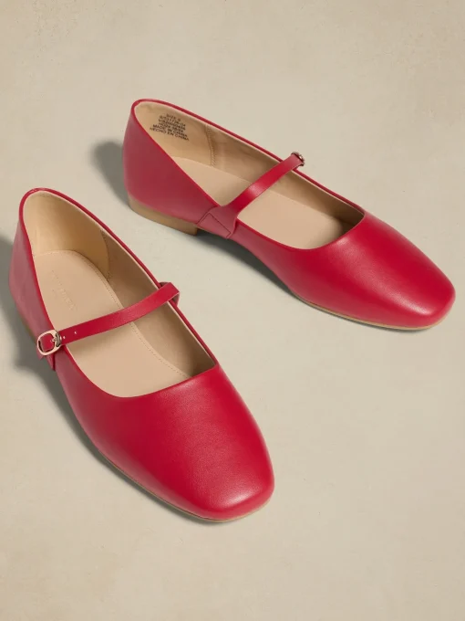 Vegan Leather Maryjane Ballet Flat