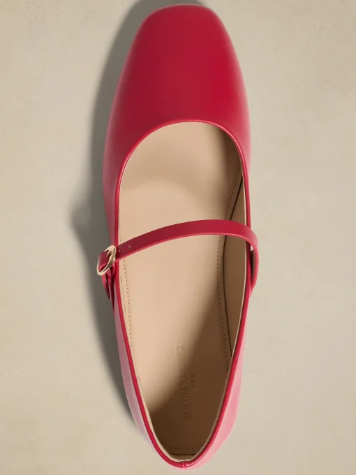 Vegan Leather Maryjane Ballet Flat