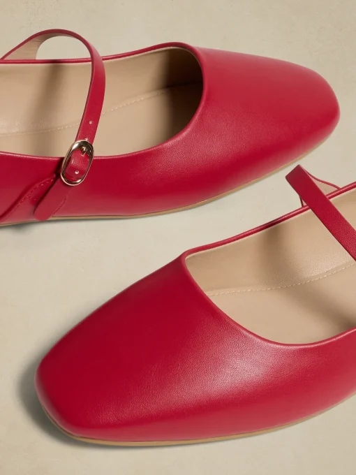 Vegan Leather Maryjane Ballet Flat