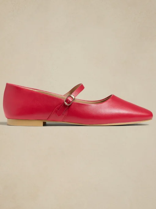 Vegan Leather Maryjane Ballet Flat
