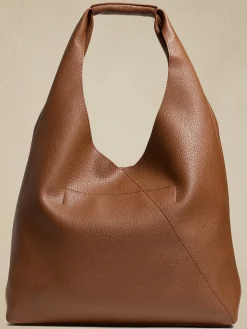 Vegan Leather Slouchy Tote