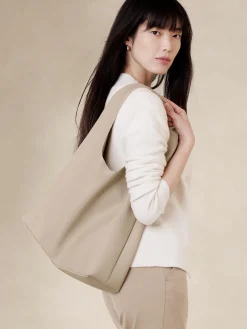 Vegan Leather Slouchy Tote