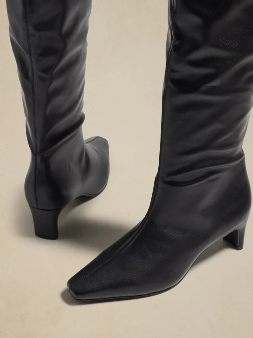 Vegan Tall Slouch Boot