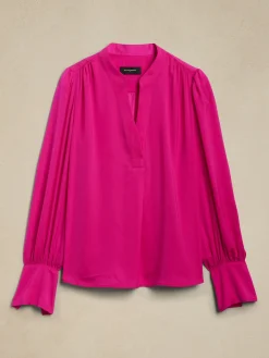 Volume-Sleeve Blouse