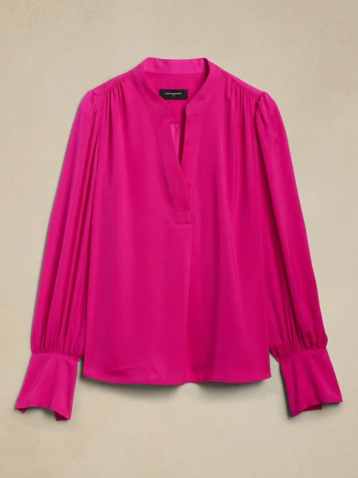Volume-Sleeve Blouse