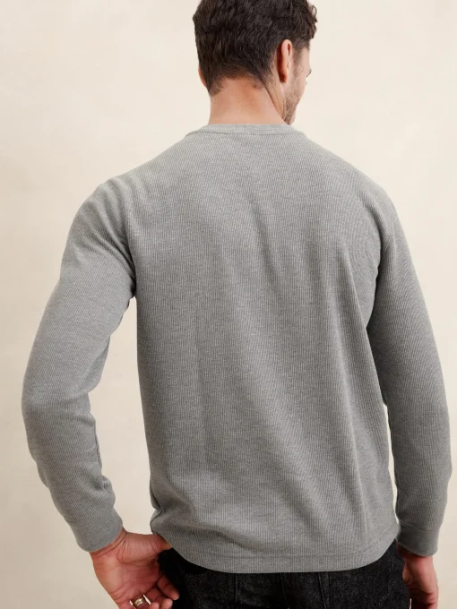 Waffle Knit Thermal Henley
