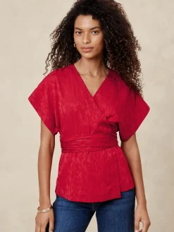 Wrap Jacquard Top