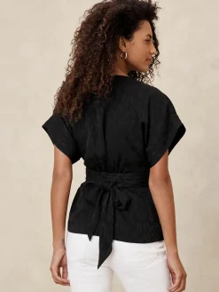 Wrap Jacquard Top