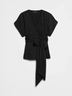 Wrap Jacquard Top