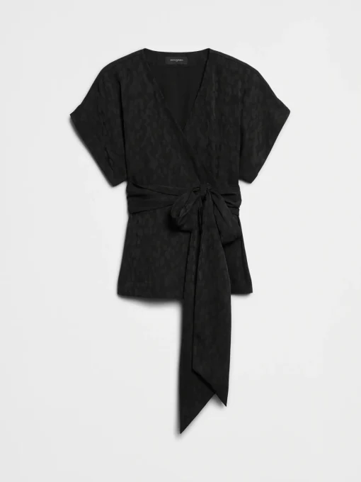 Wrap Jacquard Top