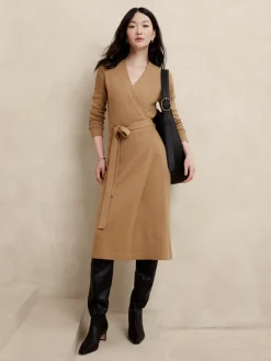 Wrap Midi Sweater Dress