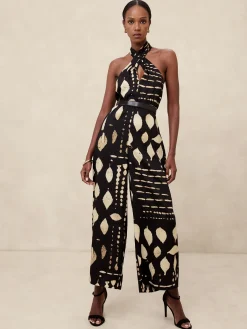Wrap-Halter Jumpsuit