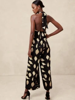 Wrap-Halter Jumpsuit
